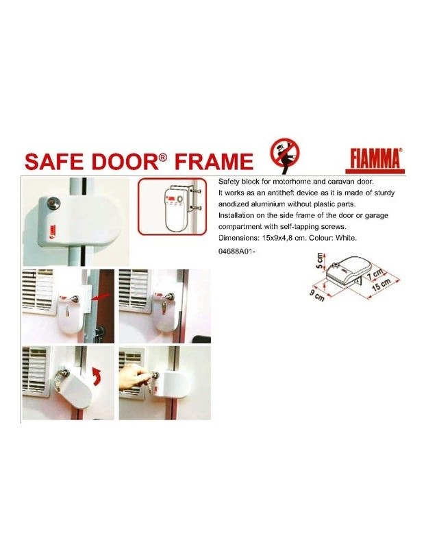 Cerradura puertas entrada fiamma safe door frame