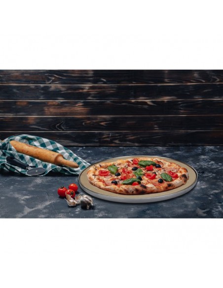 Placa de pedra para fazer pizza em Barbacoa Cadac. 33°