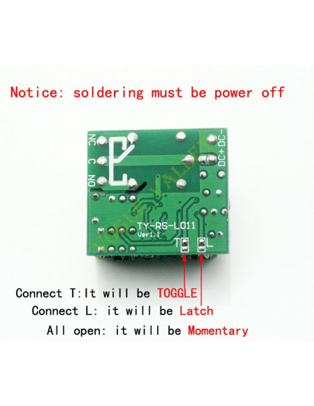 Ricevitore 1 canale 12v mini con 1 controllo