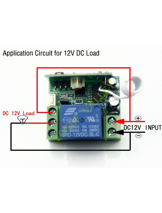 Empfänger 1 Kanal 12 V Mini mit 1 Steuerung