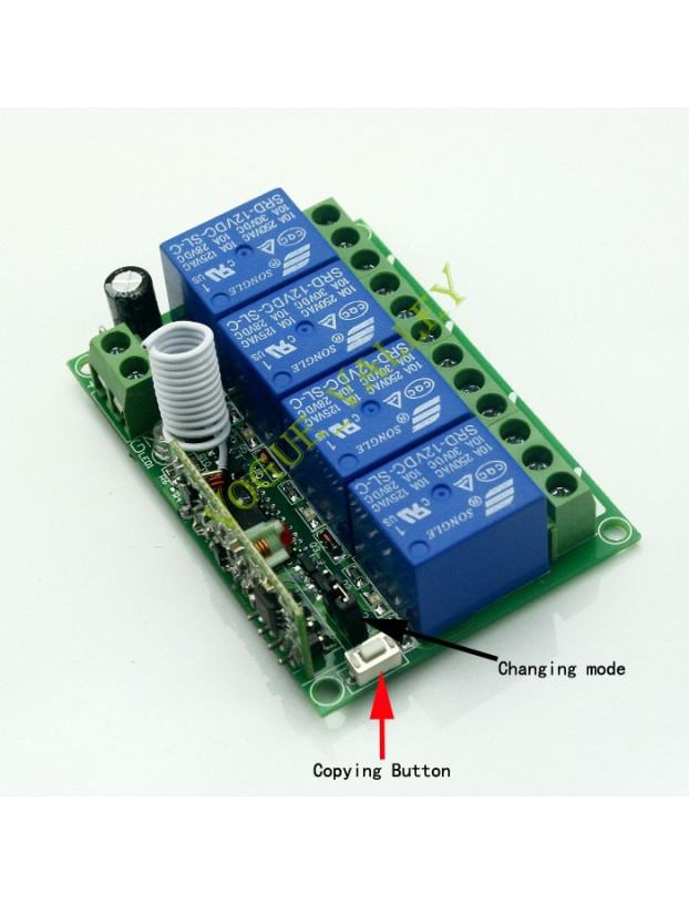 Récepteur 4 canaux avec contrôle 12v