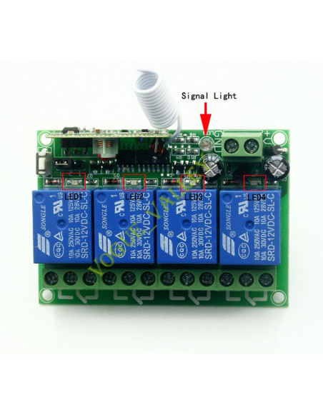 4 channel receiver with 12v control