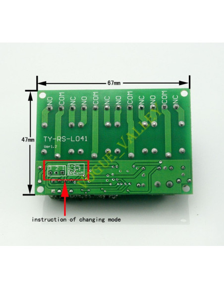 Receptor de 4 canais com controle de 12v Receptor de 4 canais com controle de 12v