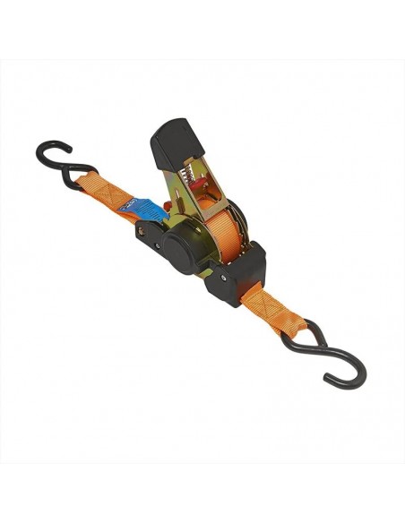 Cinta de amarre con trinquete + 2 garfios de 350 cm 320kg