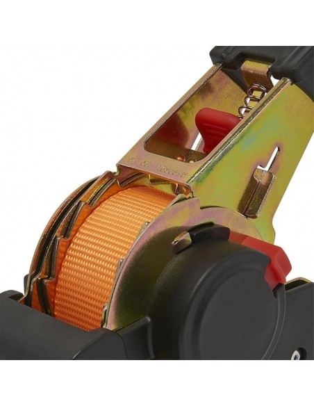 Lashing strap with ratchet + 2 hooks of 350 cm 320kg Lashing strap with ratchet + 2 hooks of 350 cm 320kg