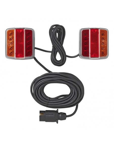 Luces LED de remolque con imanes de 7,5 + 2,5 m de cable
