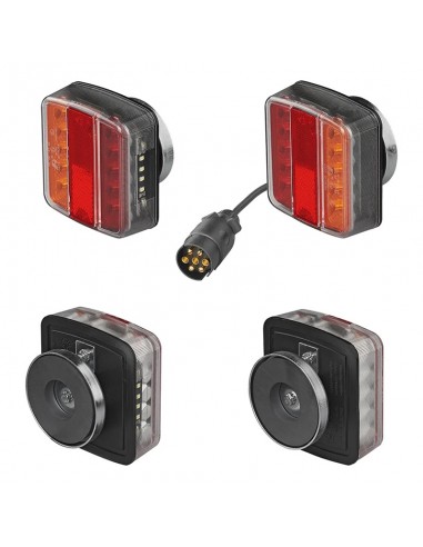 Luci per rimorchio a LED con magneti cavi da 7,5 a 2,5 m