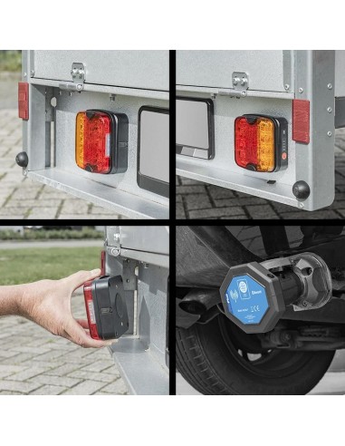 Luces LED de remolque con imanes inalámbrico (Bluetooth) 7 polos