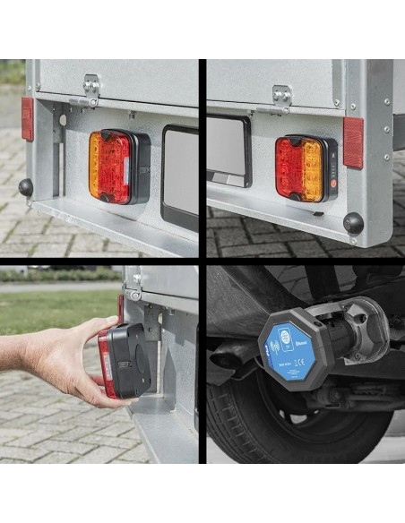 Luces LED de remolque con imanes inalámbrico (Bluetooth) 7 polos