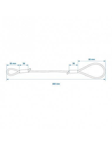 Cavo di ritenzione di 40 cm con loop a sfera ProPlus