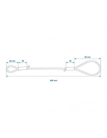 Cavo di ritenzione di 40 cm con loop a sfera ProPlus