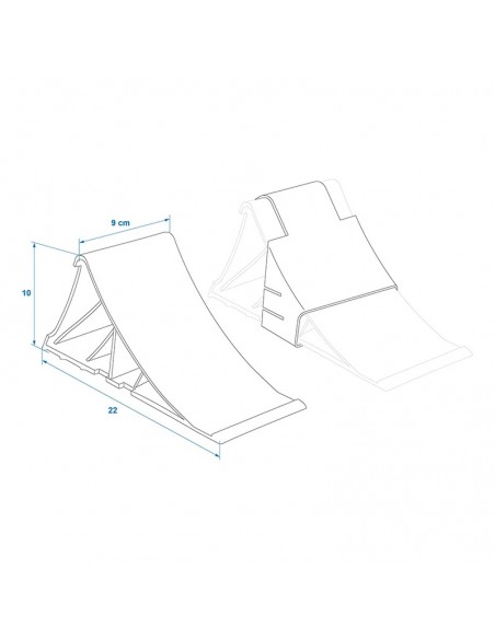 Calzo para rueda negro con soporte incluido. ProPlus