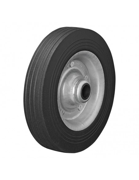 Ruota jockey metallico con gomma pneumatici 200x50m m