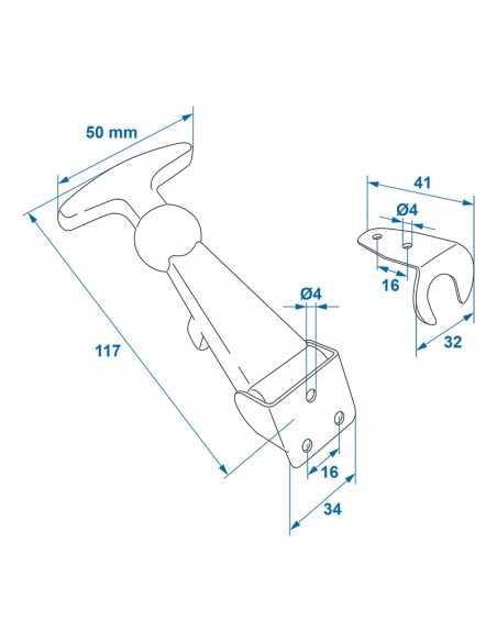 12cm hood fastening hook. Pro Plus