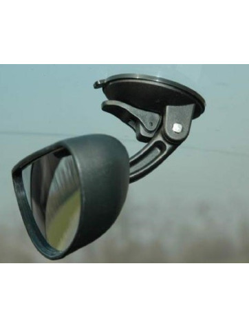 Interior glass suction cup mirror