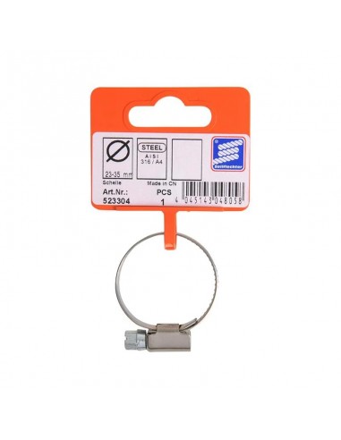 Abrazadera de manguera de butano 23-35mm, A4 RVS AISI 316