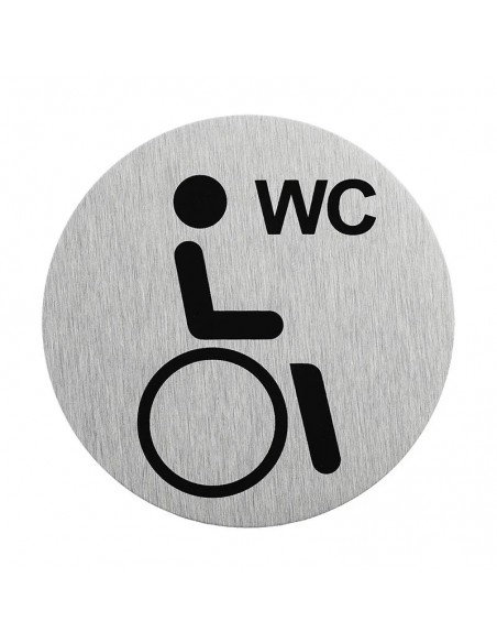 Señalización de puerta  " baño accesible" Ø75mm