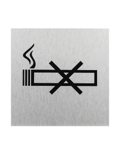 Señalización de puerta  " no fumar " 120x120mm