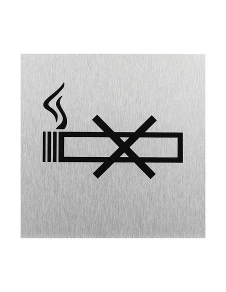 Señalización de puerta  " no fumar " 120x120mm