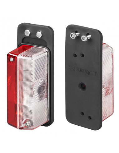 Feu d'encombrement rouge/blanc 92x42mm