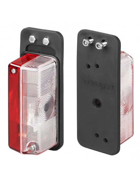 Gallone rosso / luce bianca 92x42mm