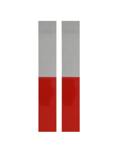 Cinta reflectiva 5x30cm roja/blanca x2. ProPlus