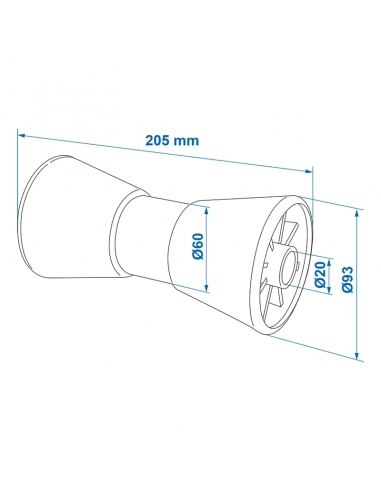 Rodillo de quilla en negro. ProPlus
