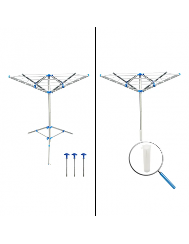 Séchoir à linge Trépied pliant Type parapluie en aluminium avec sac de transport ProPlus