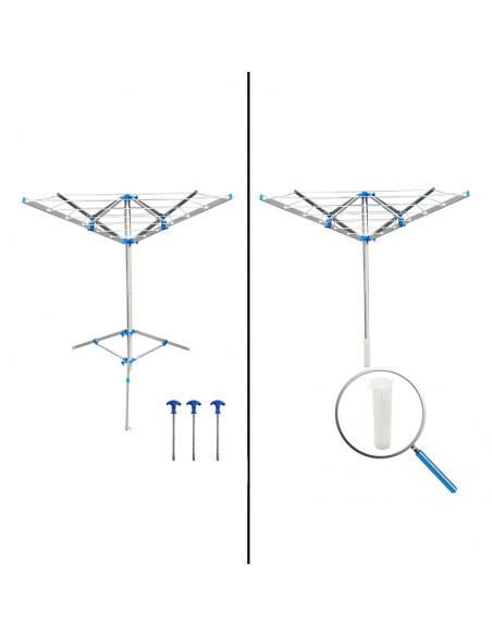 Séchoir à linge Trépied pliant Type parapluie en aluminium avec sac de transport ProPlus