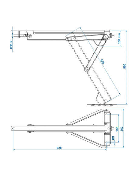 Stabilizzatore della zampa della roulotte di 800kg
