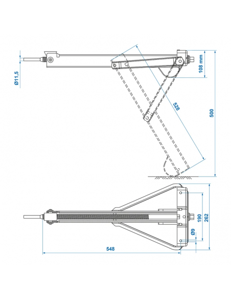 Stabilizzatore della zampa della roulotte di 800kg
