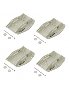 Pack de 4 patas de apoyo de esquina con muelle. ProPLus