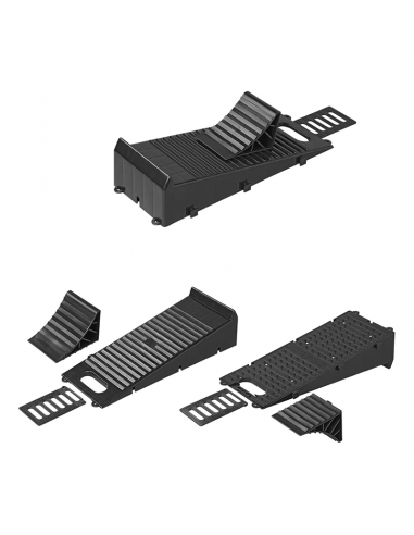 Nivellierkeile mit schwarzem Radband. ProPlus