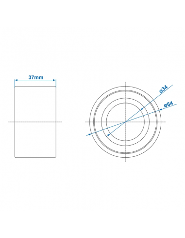Cojinete de rodamiento compacto 34/64x37 mm universal