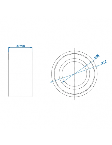 Rolamento compacto 39/72x37 mm universal