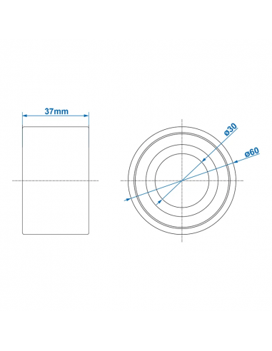 Cojinete de rodamiento compacto 30/60x37 mm para ALKO