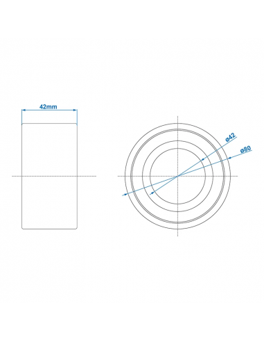 Rodamiento de rodillos compacto 42/80x42 mm para ALKO