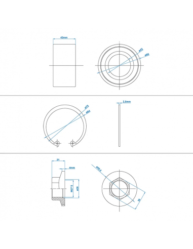 Cojinete de rodamiento compacto 42 / 80x42mm para ALKO