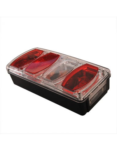 Rear light 6 functions 222x100mm right