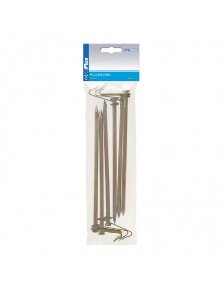 Piqueta metálica de 21cm con gancho x6. ProPlus