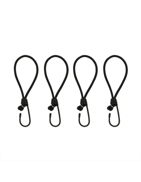 Tendica in gomma nera con gancio per negozio 4 unità. ProPlus