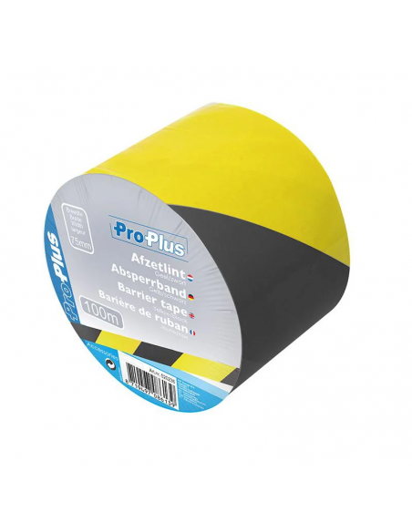 Yellow/black tape barrier. Pro Plus