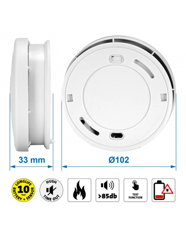 Detector de humo óptico 9V. ProPlus