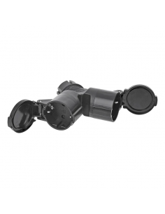 Enchufe con 2 salidas hembra Schuko. ProPlus
