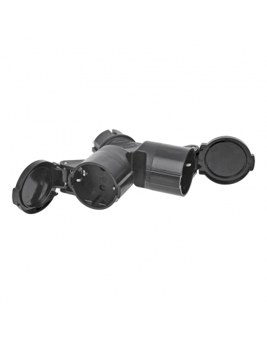 Enchufe con 2 salidas hembra Schuko. ProPlus