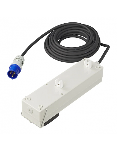 Regleta 3 enchufes sucko / 2xUSB con diferencial 10m 3x2,5mm². ProPlus