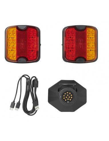 Feux LED aimants de remorque sans fil Bluetooth 13 pôles