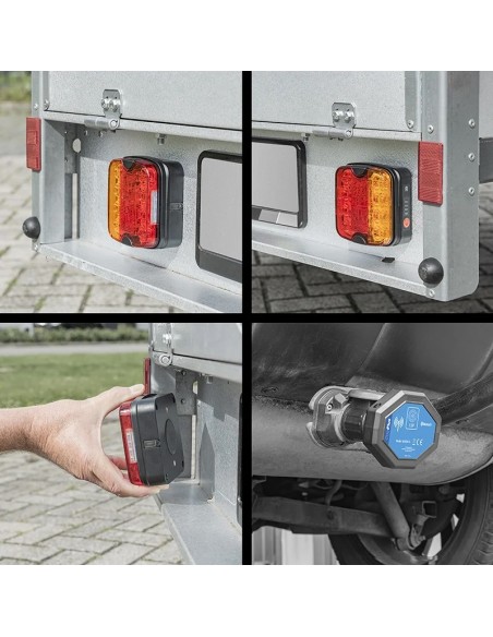 Luces LED remolque de imanes inalámbrico Bluetooth 13 polos