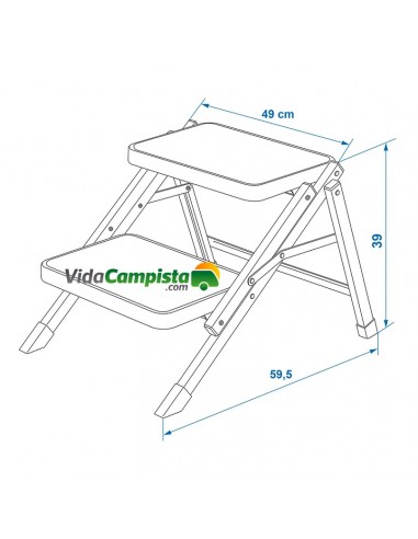 Escalón de dos peldaños plegable ProPlus
