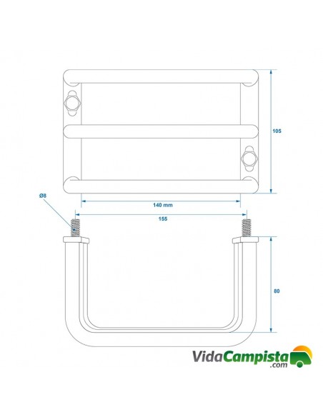 Rear pilot protector 140x105x80 mm ProPlus